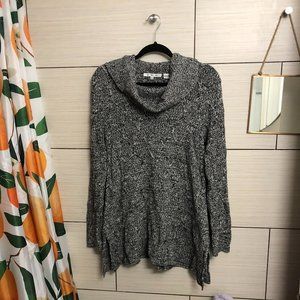 Cozy Gray Cowl Neck Sweater